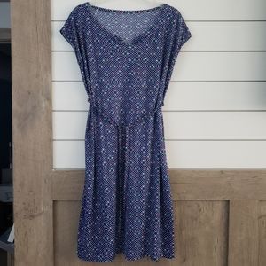 Vintage blue/white polka dot flower nylon dress LOWEST PRICE BUNDLE TO SAFE